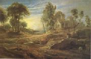 Peter Paul Rubens Landscape with a Watering Place (mk05) oil painting reproduction